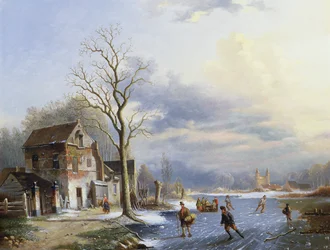 Skaters on the Lake
